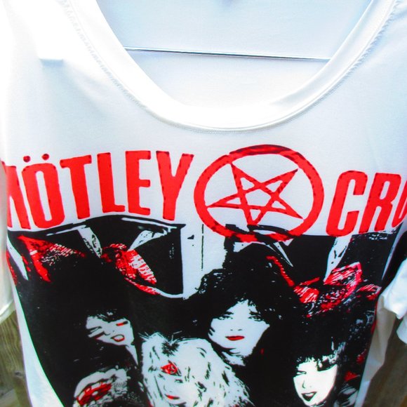 Motley Crue Oversized White Tee NEW XL - Picture 5 of 7